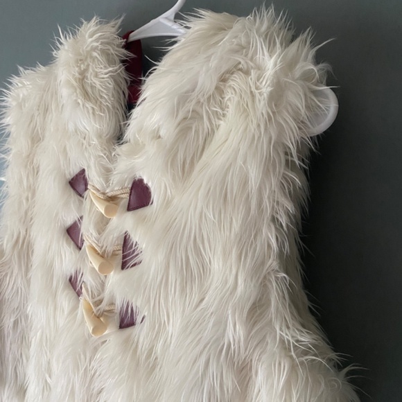 Studio Ghibli Princess Mononoke Faux mohair hooded vest size MED cosplay women's - Picture 7 of 10